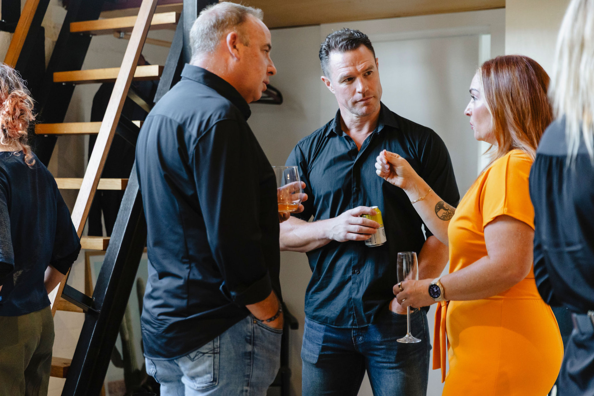 Business owners talking together at the WellBusi book launch